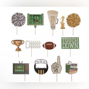 Football Party Photo Booth Props NIP